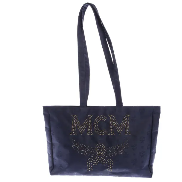 Schultertasche in Blau, Polyamid, MCM