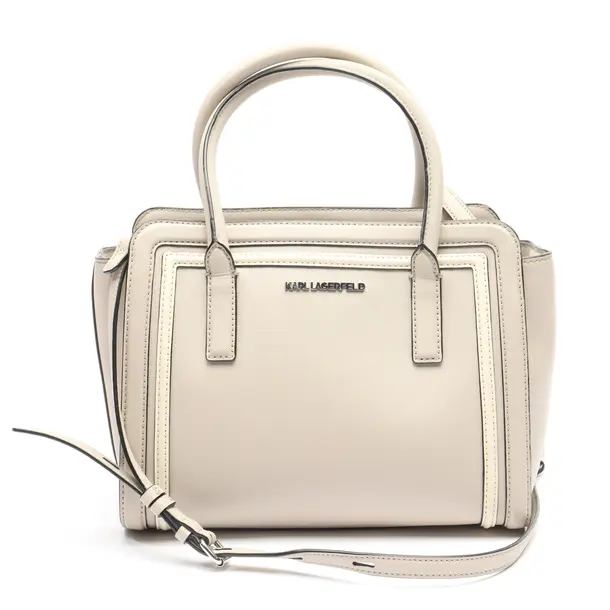 Handtasche in Weiß, Polyvinyl, Karl Lagerfeld