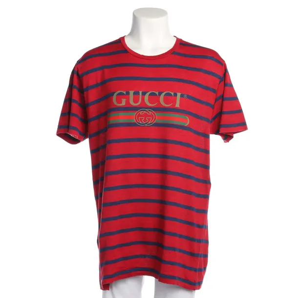 T-Shirt in Rot, Leinen, Gucci