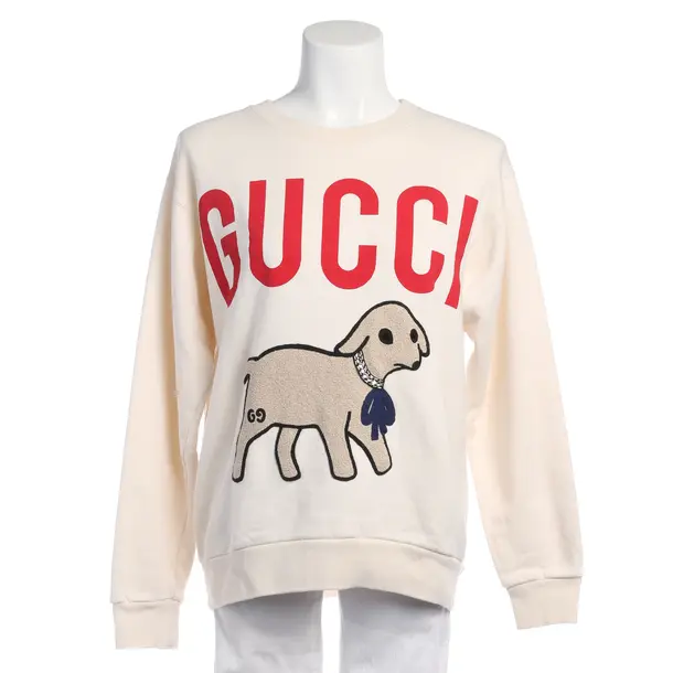 Sweatshirt in Weiß, Baumwolle, Gucci