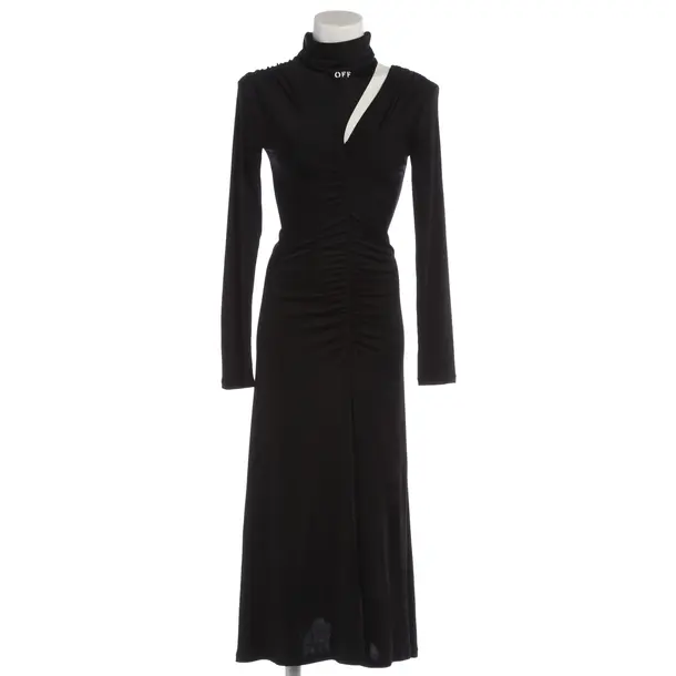 Cocktailkleid in Schwarz, Viskose, Off-White
