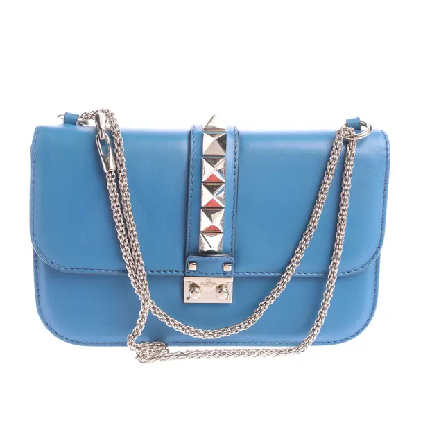 Umhängetasche in Blau, Leder, Valentino