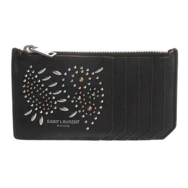 Card Holder in Black, Leather, Saint Laurent