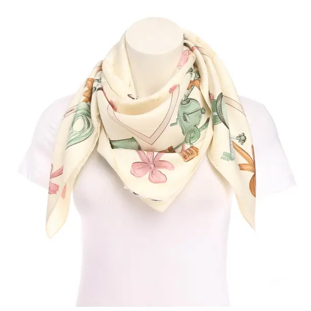 Shawl, in Multicolored, Silk, Hermès