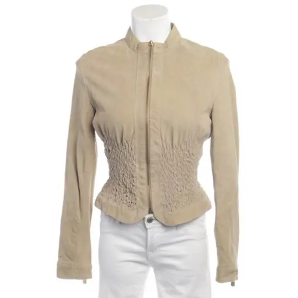 LeatherJacket, in Light Brown, Leather, Red Valentino