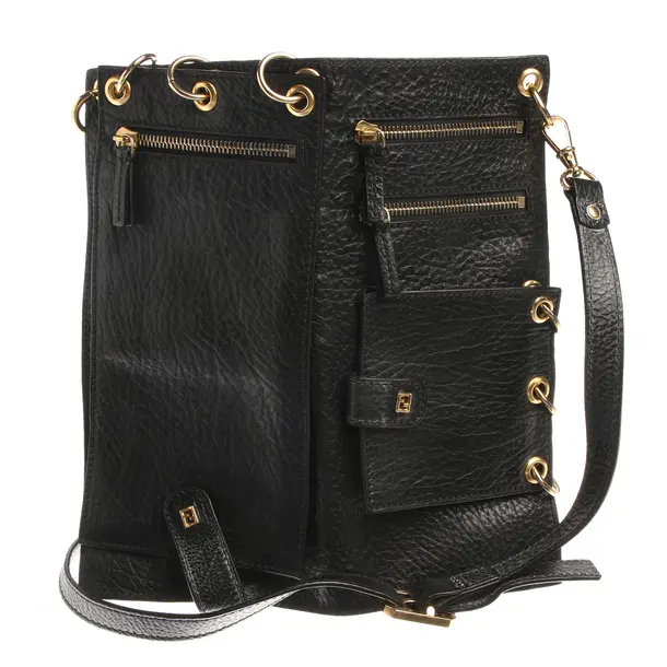 Crossbody Bag in Black, Leather, Fendi