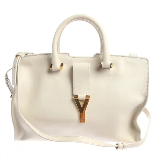 Schultertasche in Weiß, Leder, Saint Laurent