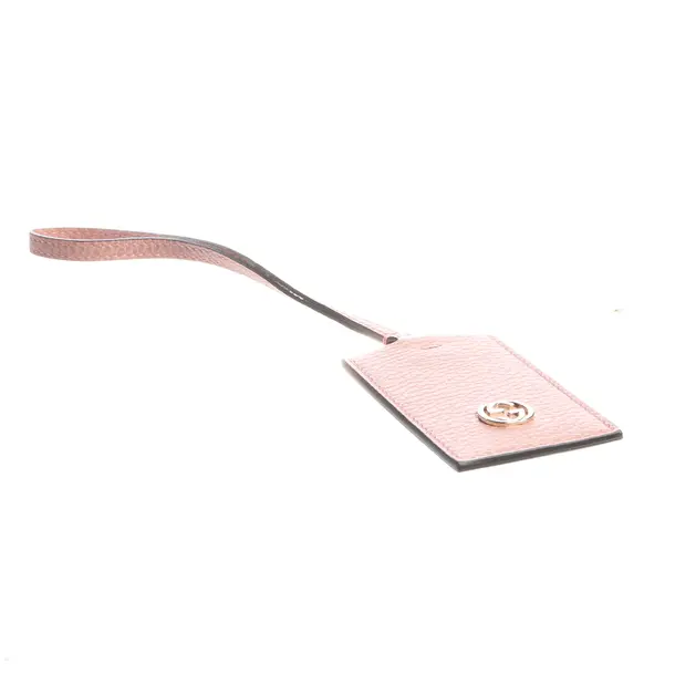 Luggage Tag in Pink, Leather, Gucci