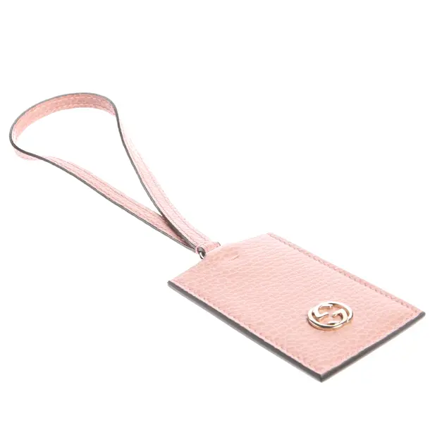 Kofferanhänger in Rosa, Leder, Gucci