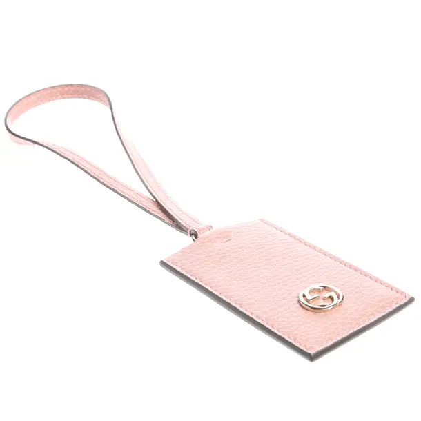 Kofferanhänger in Rosa, Leder, Gucci