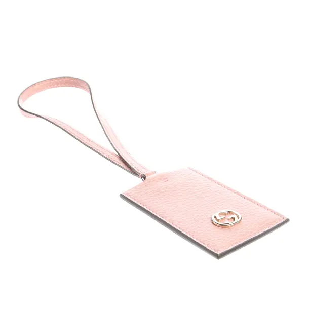 Kofferanhänger in Rosa, Leder, Gucci