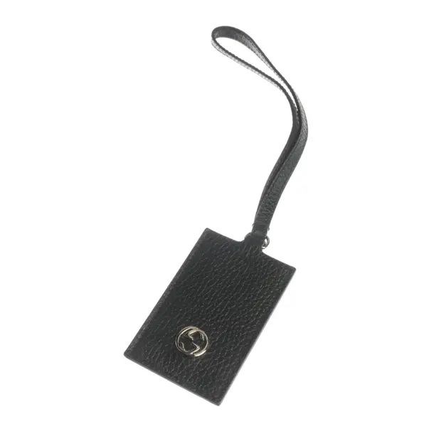 Kofferanhänger in Schwarz, Leder, Gucci