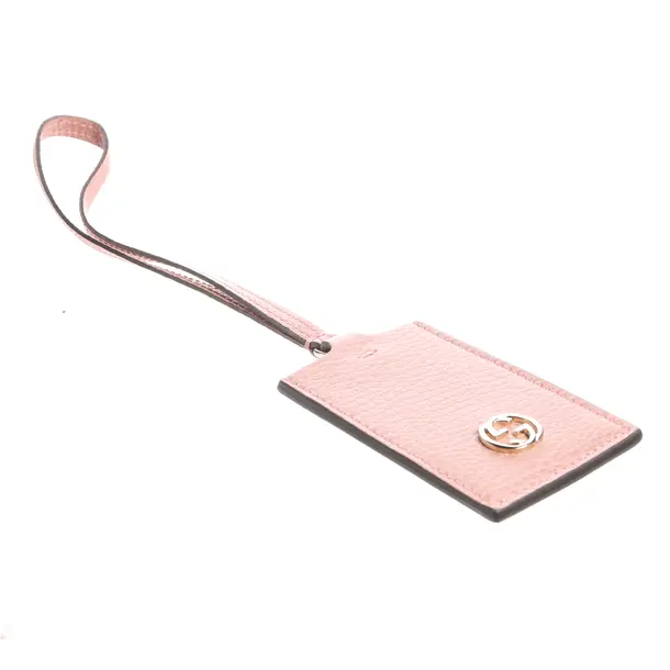 Kofferanhänger in Rosa, Leder, Gucci