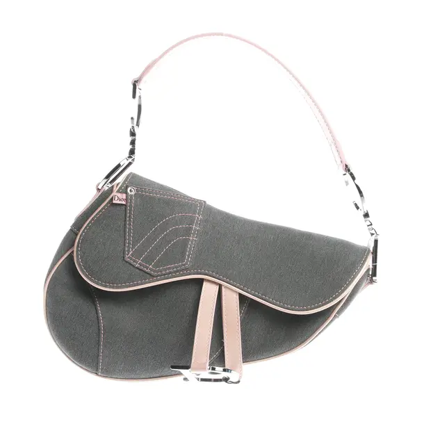 Schultertasche in Grau, Polyester, Dior