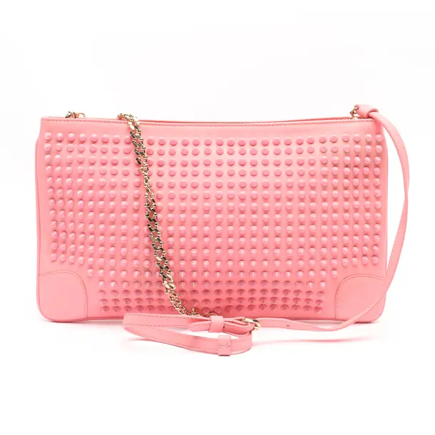 Abendtasche in Rosa, Leder, Christian Louboutin