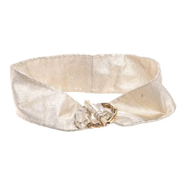 Belt, in Gold, Leather, Gucci