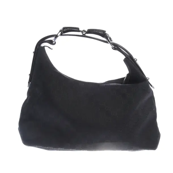 Schultertasche, in Schwarz, Baumwolle, Gucci