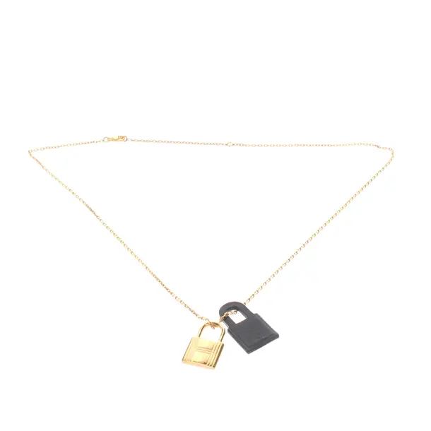 Halskette in Metallic, Metall (metallisch, metallisiert), Hermès