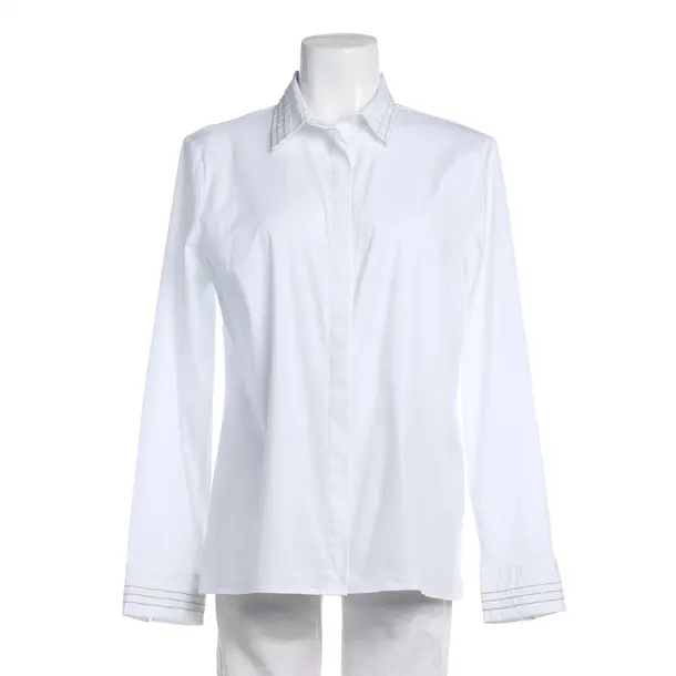 Blouse in White, Cotton, Peserico