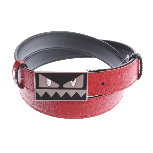 Belt in Red, Leather, Fendi
