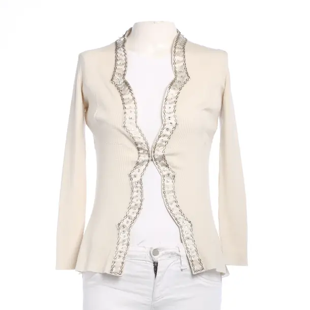 Cardigan in White, Polyester, Roberto Cavalli