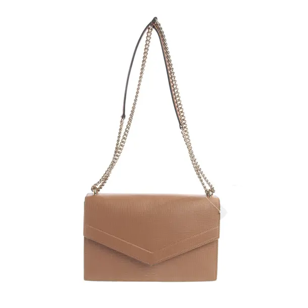 Schultertasche, in Hellbraun, Leder, Smythson