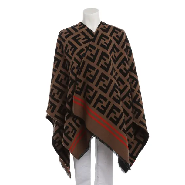 Poncho, in Nero, Lana, Fendi