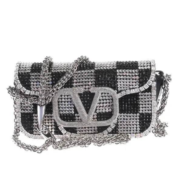 Shoulder Bag, in Black, Leather, Valentino