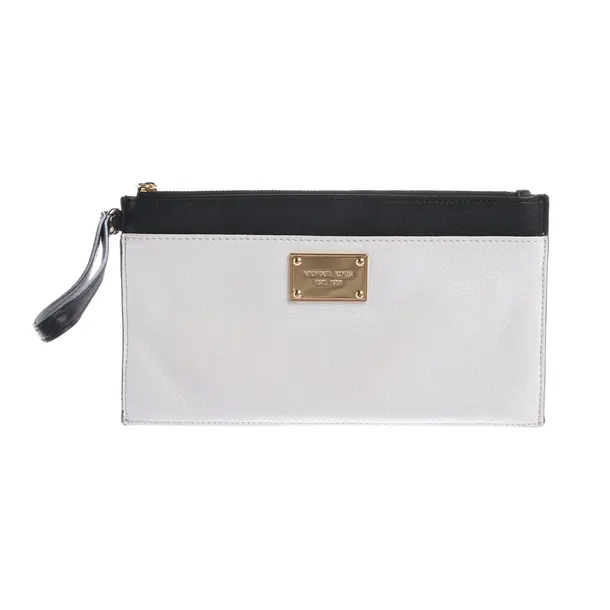 Clutch, in Schwarz, Leder, Michael Kors