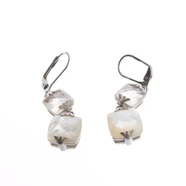 Ohrringe, in Silber, Metall (metallisch, metallisiert), Emporio Armani