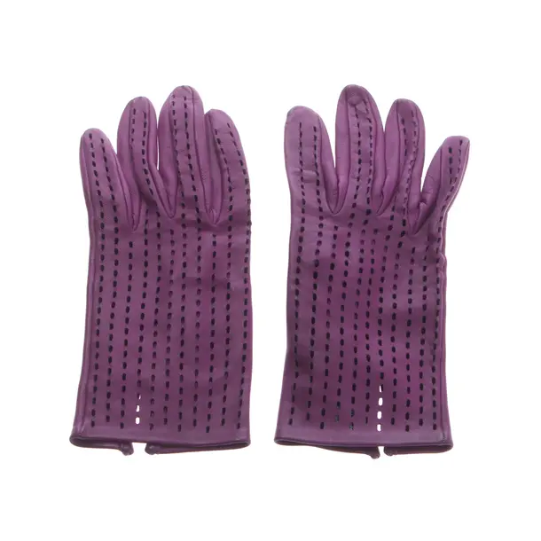 Lederhandschuhe, in Lila, Leder, Hermès