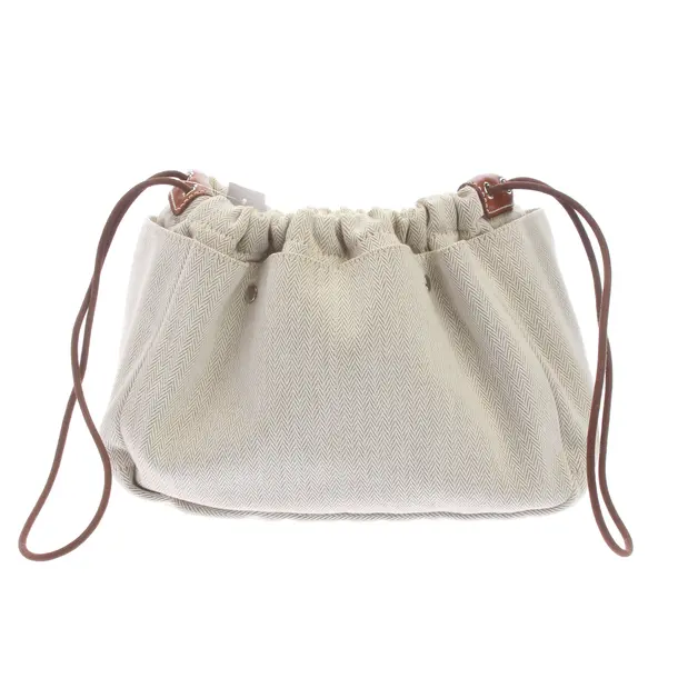 Cosmetic Bag, in Light Brown, Cotton, Hermès