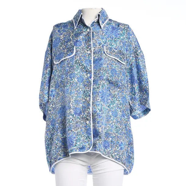 Blouse, in Blue, Silk, Sandro
