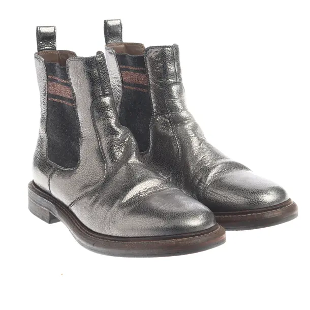Chelsea Boots, in Silver, Brunello Cucinelli