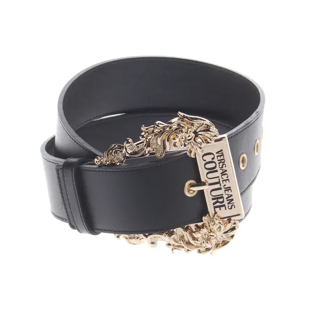 Belt, in Black, Leather, Versace Jeans Couture