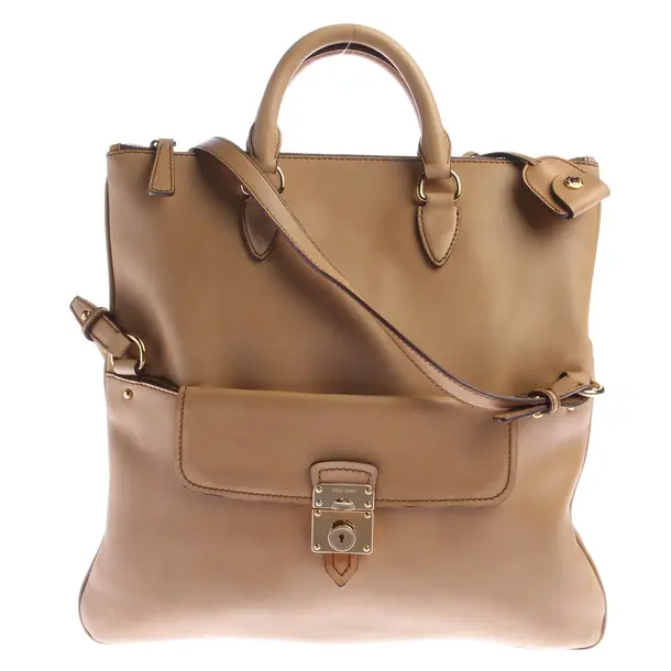 Borsetta, in Marrone chiaro, Pelle, Miu Miu