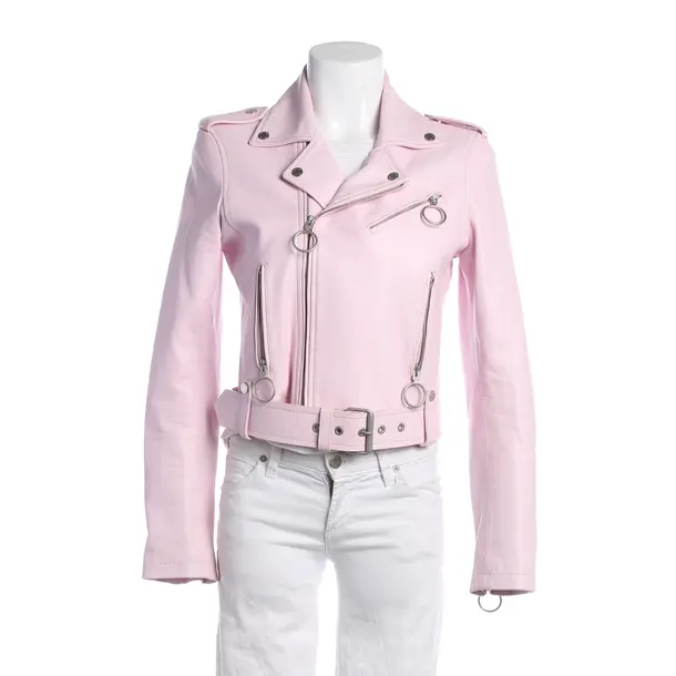 LeatherJacket, in Pink, Leather, Off-White