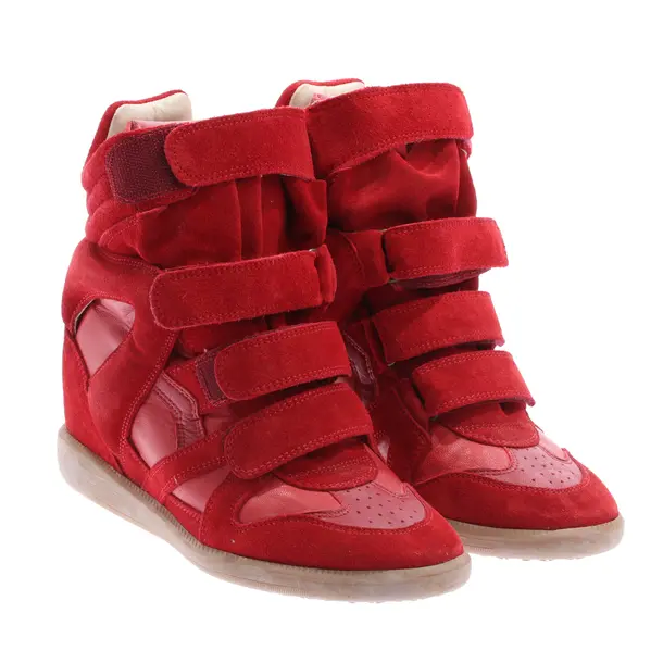 High-Top Sneakers, in Red, Isabel Marant