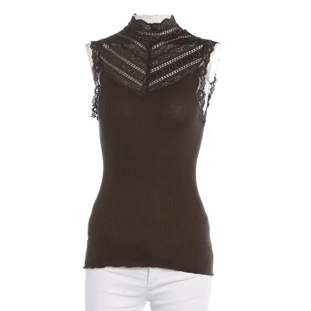 Top, in Dunkelbraun, Baumwolle, Rosemunde