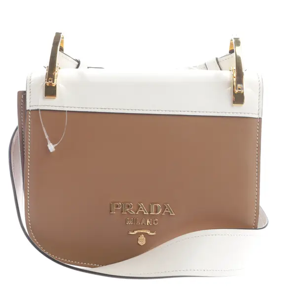 Cross Body Bag, in White, Leather, Prada