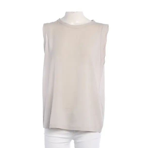 Top, in Light Gray, Silk, Brunello Cucinelli