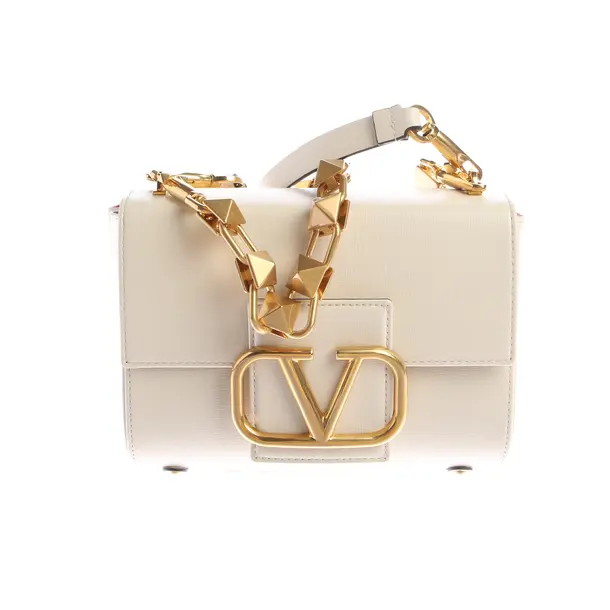 Umhängetasche, in Cream, Leder, Valentino