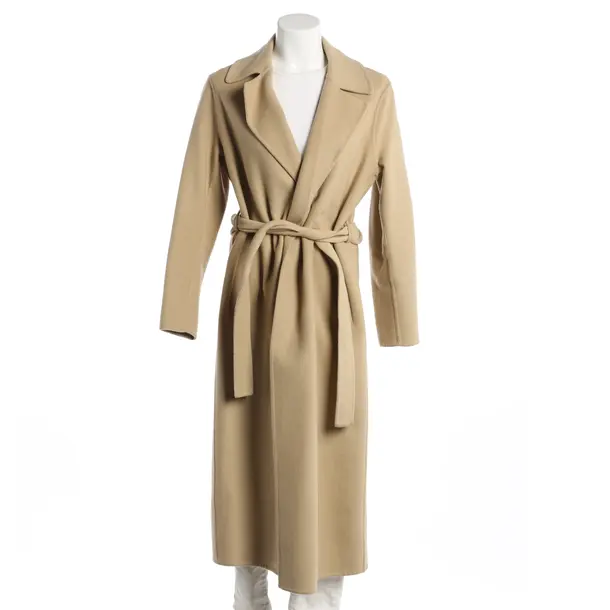 Mid-Season Coat, in Beige, Wool, Closed
