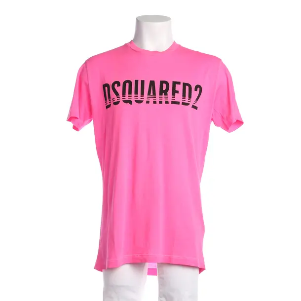 T-Shirt, in Neon Pink, Cotton, Dsquared