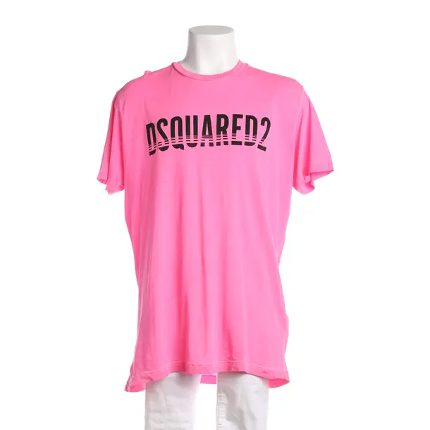 T-Shirt, in Neon Pink, Cotton, Dsquared