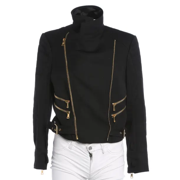 Mid-Season Jacket, in Black, Wool, Balmain