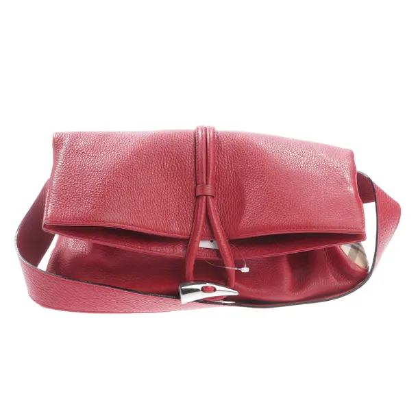 Shoulder Bag, in Red, Leather, Burberry