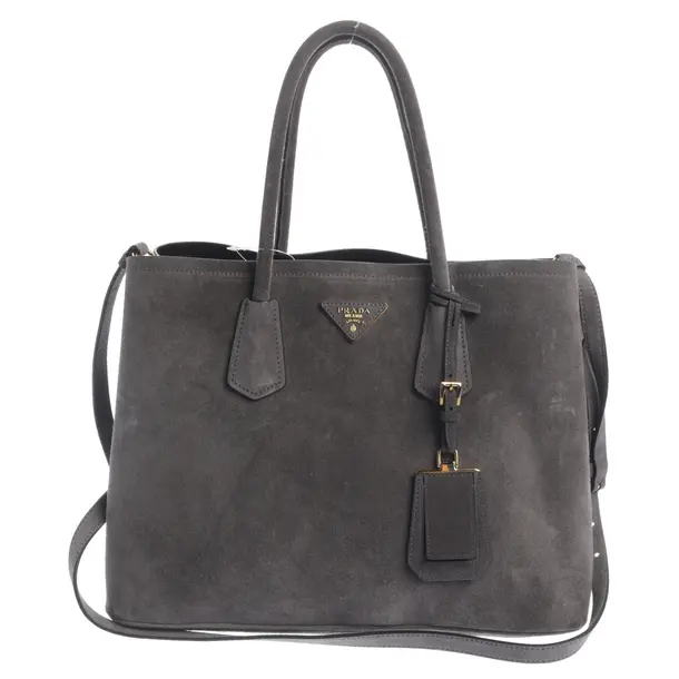 Borsetta, in Grigio, Pelle, Prada