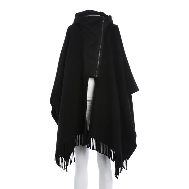 Poncho, in Schwarz, Wolle, Dondup