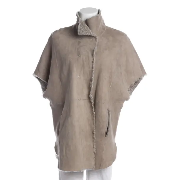 Weste, in Grau, Leder, Fabiana Filippi